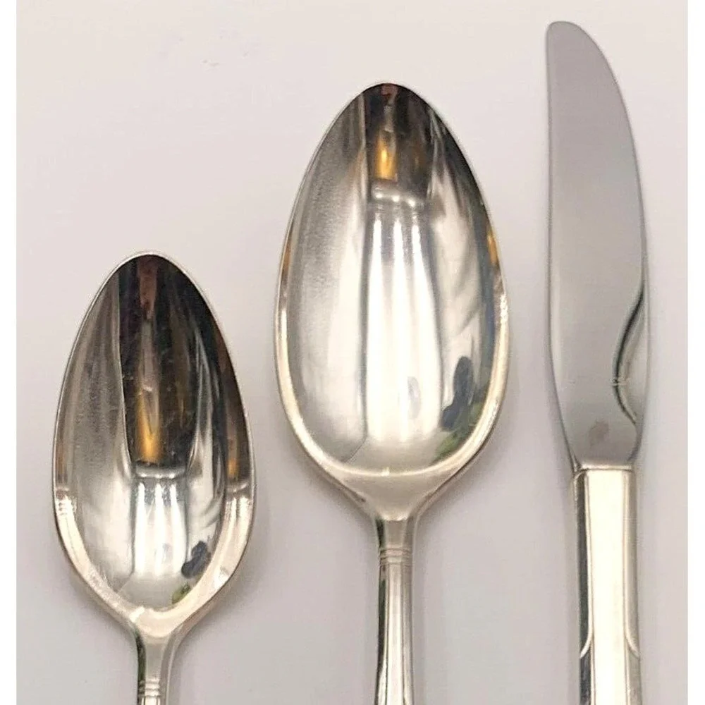 Oneida Nobility Plate REVERIE Flatware Silverplate KNIFE, TEA SOUP SPOONS 3pcs